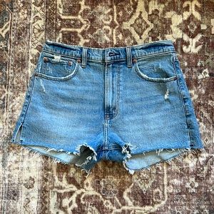 A&F high rise mom jean shorts